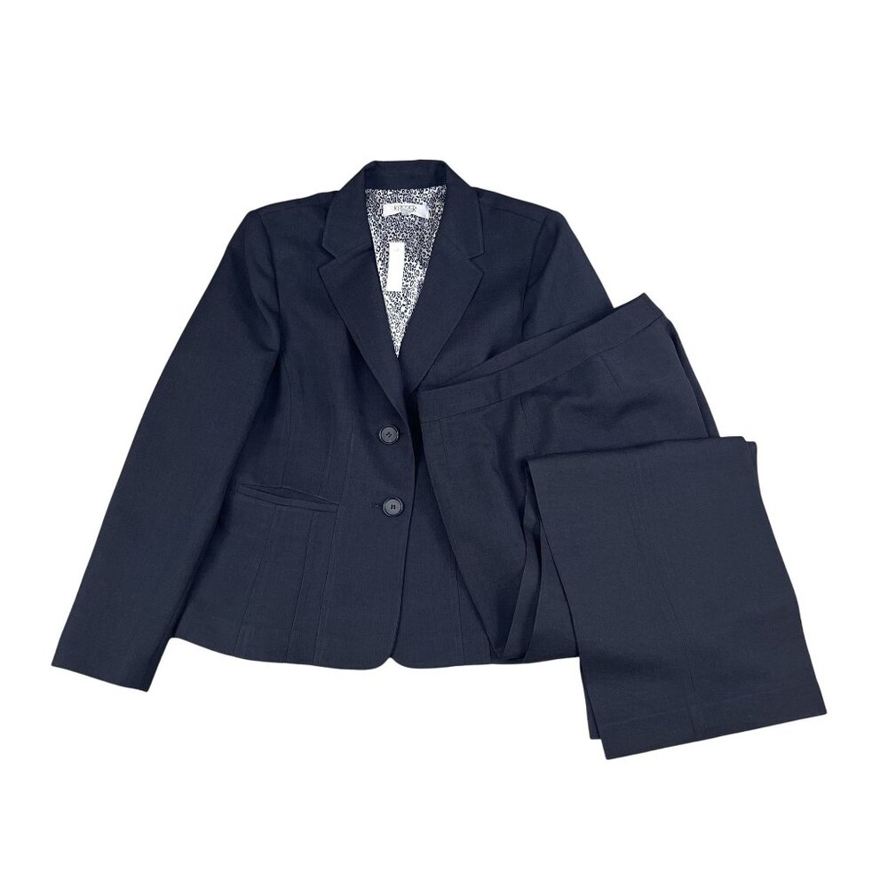 Kasper Navy Blue Women's Blazer and Pants Suit